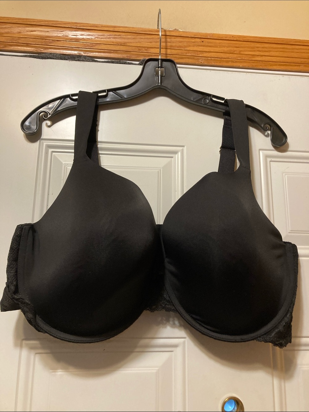 Black Smooth Full-Coverage T-Shirt Bra 44DDD
